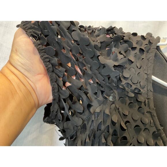 Cartise Black Cocktail Dress Size 12 Poly-Spandex Blend Lined Style 11149 - Picture 10 of 11